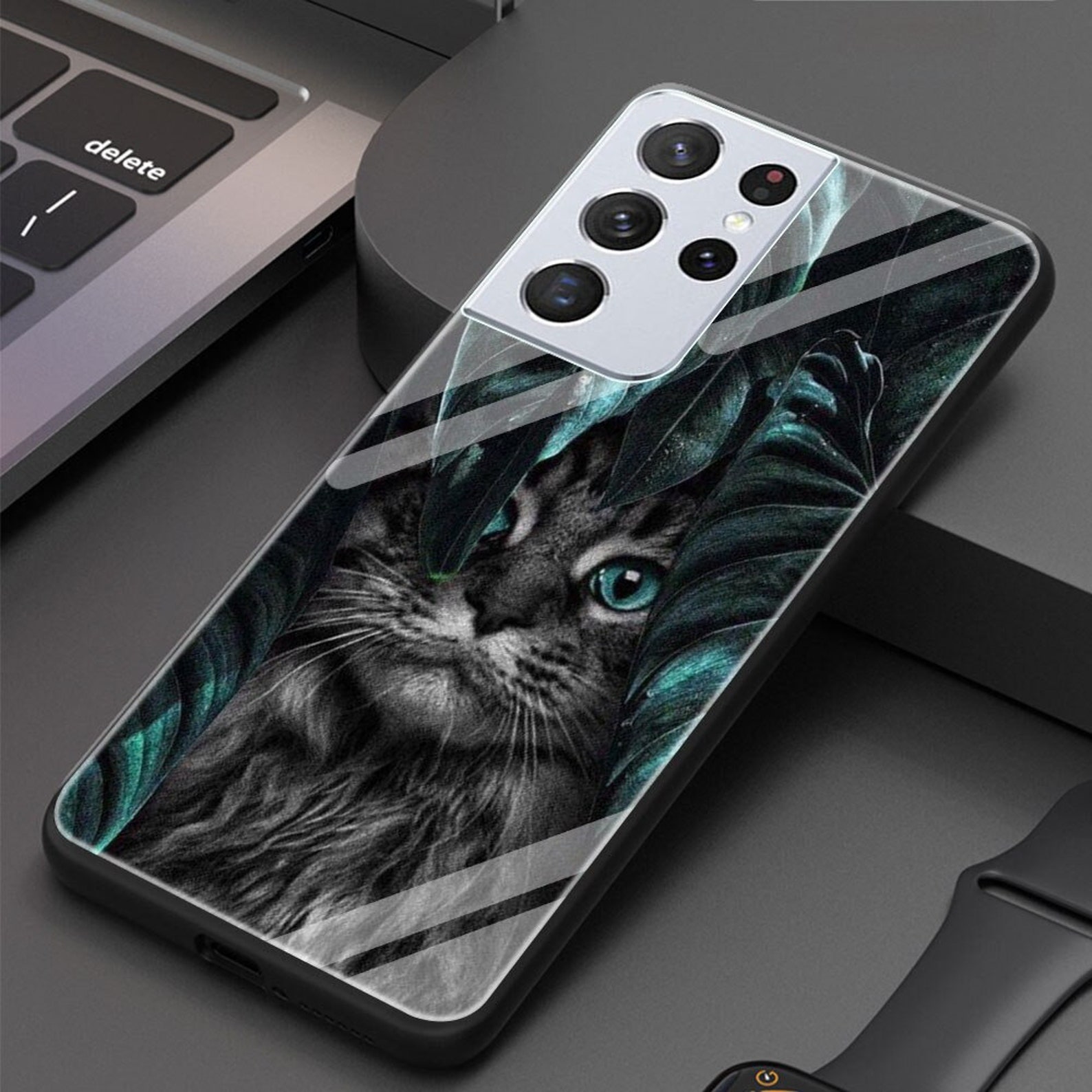 White Tiger Phone Case Tempered Glass Case Tiger iPhone Case Etsy
