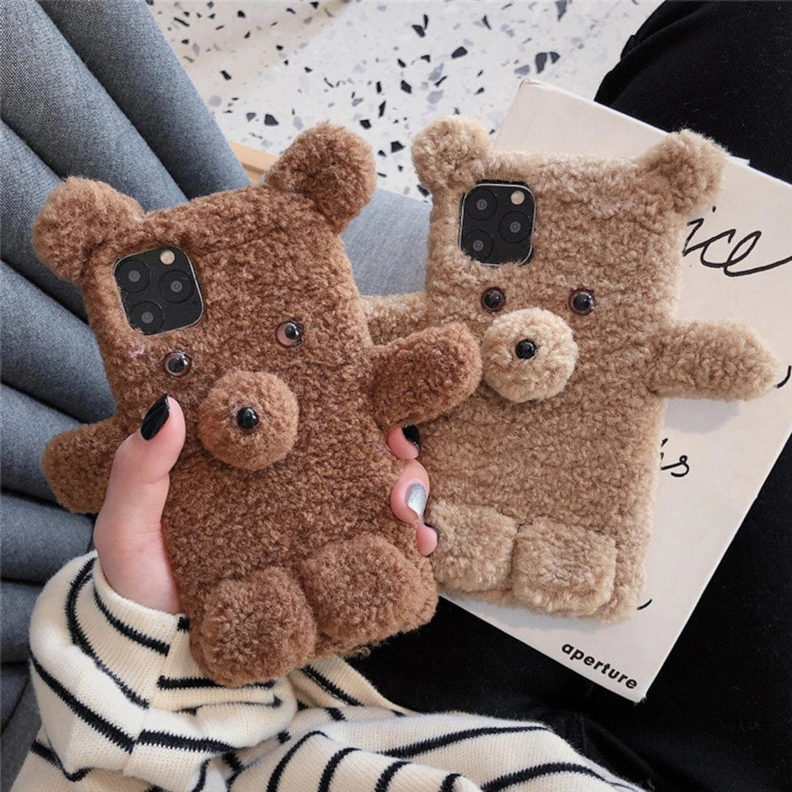 Cute Teddy Bear Phone Case Plush Case for iPhone 12 Pro Max Etsy
