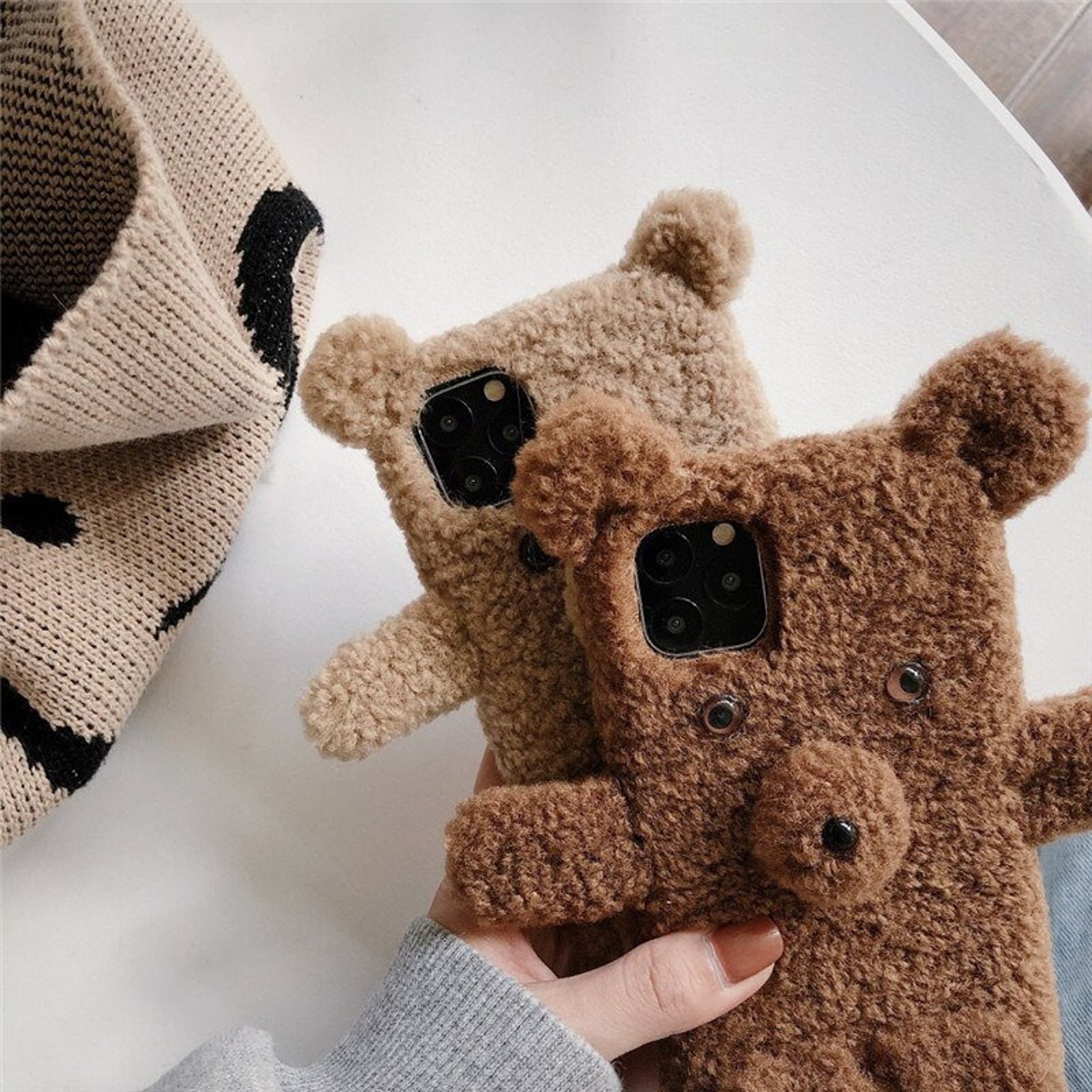 Cute Teddy Bear Phone Case Plush Case for iPhone 12 Pro Max Etsy