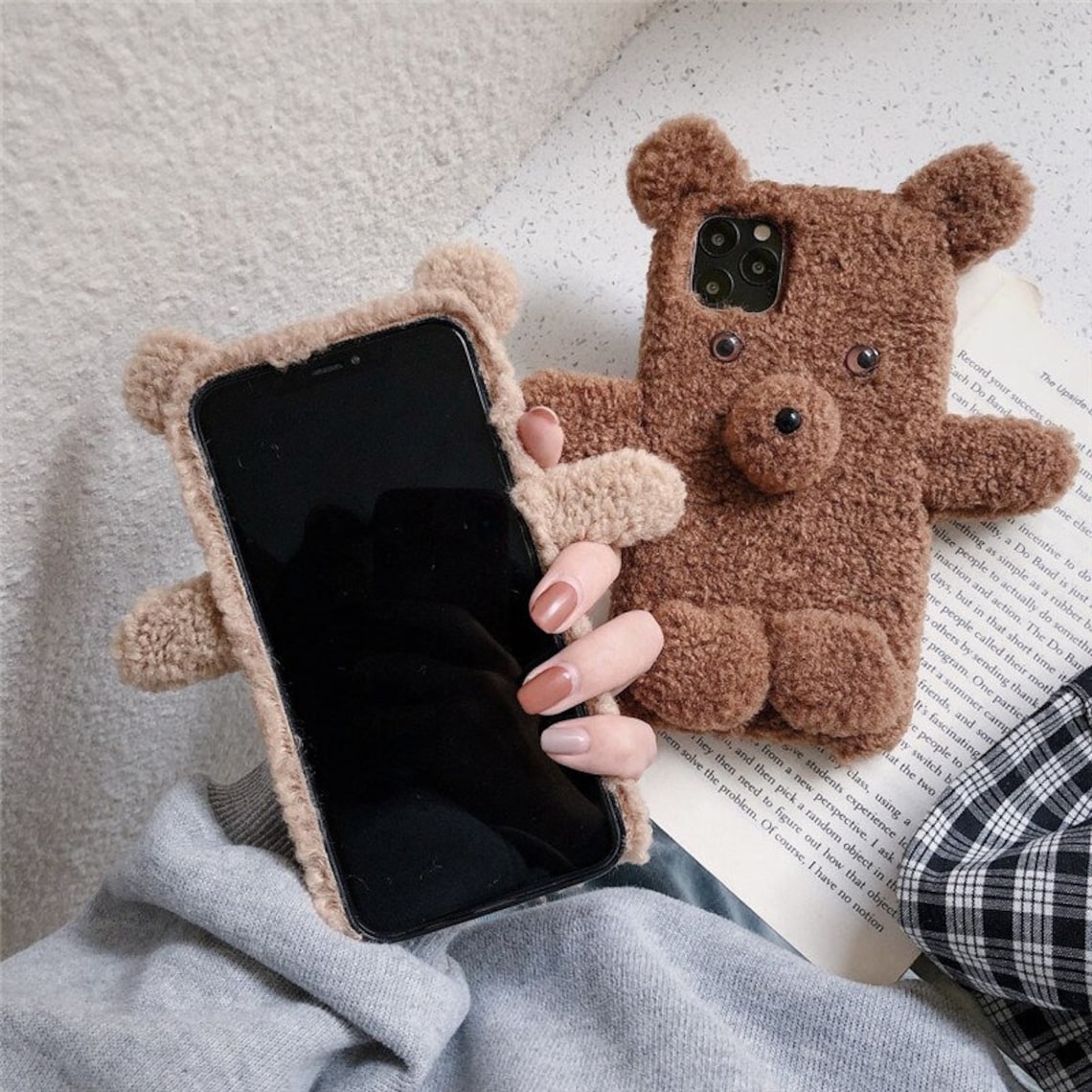 Cute Teddy Bear Phone Case Plush Case for iPhone 12 Pro Max Etsy