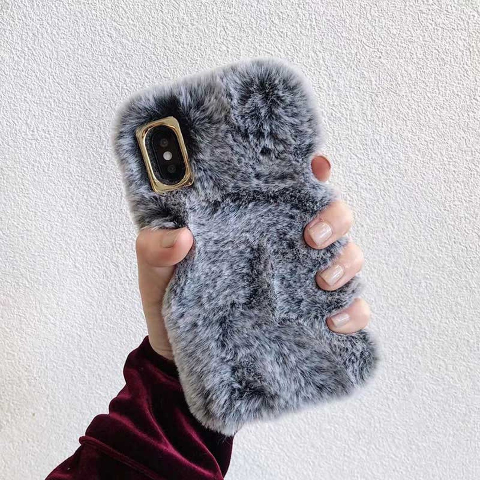 Fluffy Rabbit Phone Case for iPhone 12 Pro XS Max XR X 11 Pro Etsy