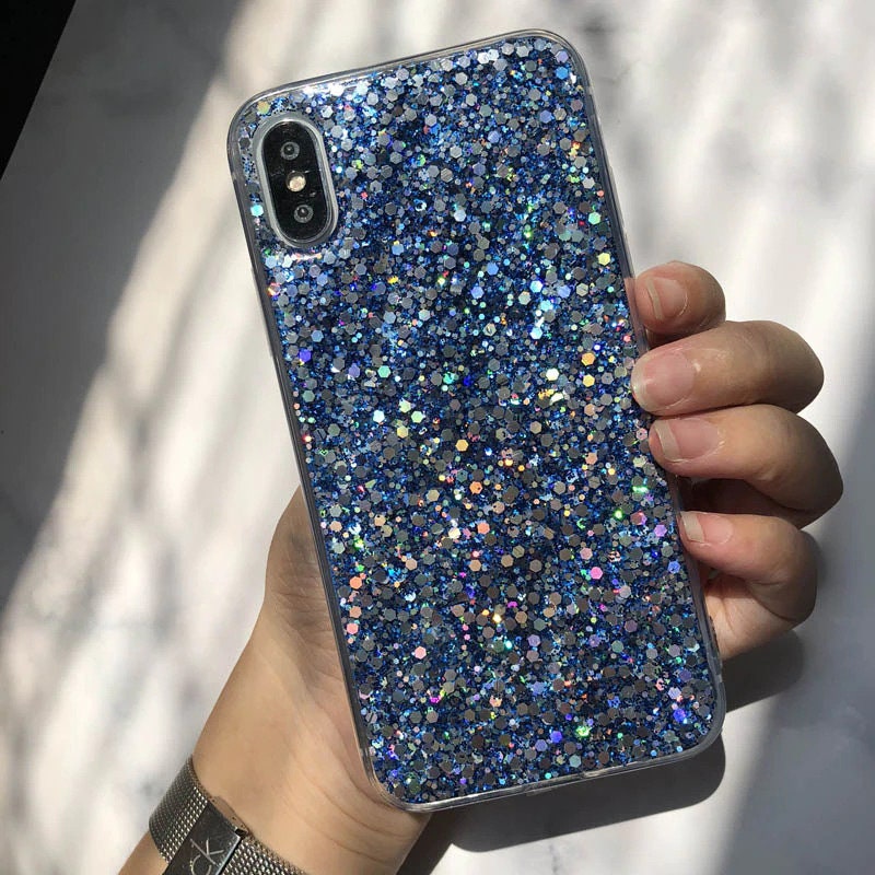 Sparkly iPhone Case Sparkling Phone Case Sequin Glitter Phone Etsy