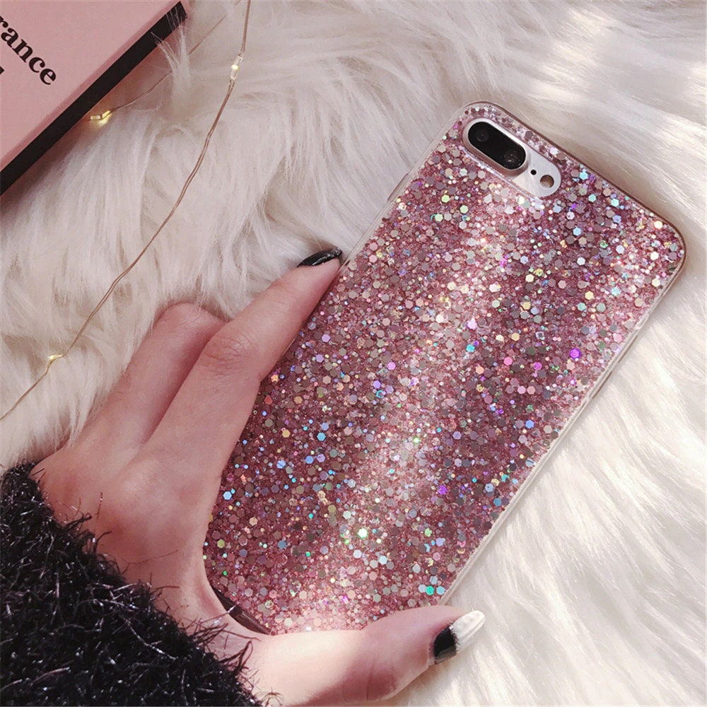 Sparkly iPhone Case Sparkling Phone Case Sequin Glitter Phone Etsy