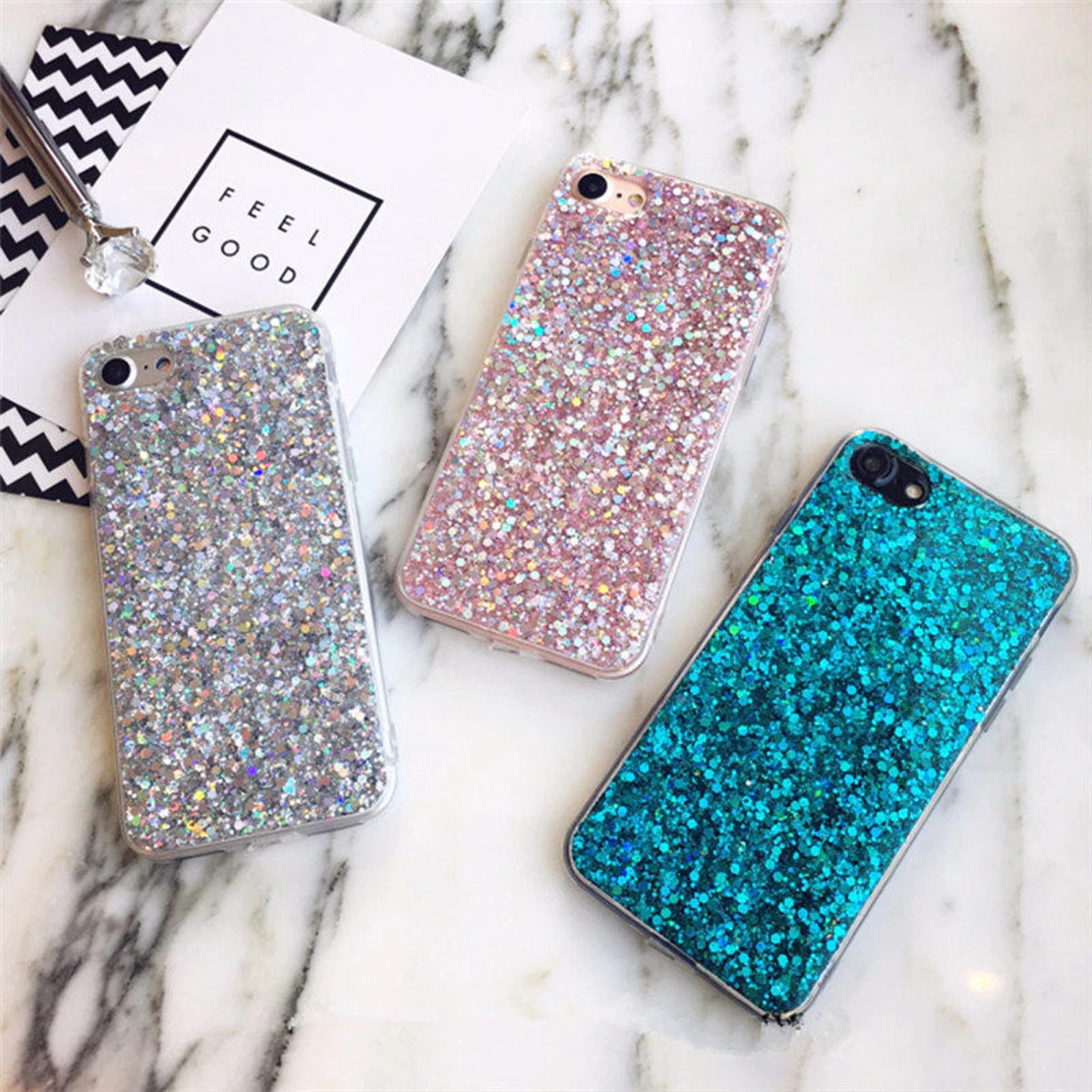 Sparkly iPhone Case Sparkling Phone Case Sequin Glitter Phone Etsy
