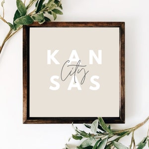 Kansas City Script / Wall Decor / Digital Download / Minimalist / Boho / Modern / Chiefs / Kansas City