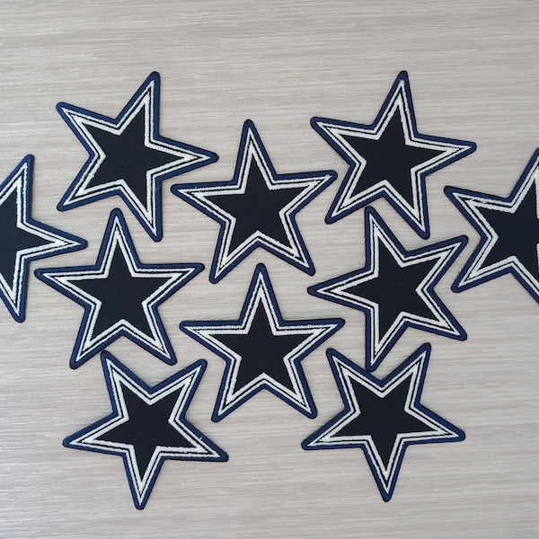 10 pcs Dallas Cowboys Football Team Sport American Embroidered Patches Iron or Sew  For Jacket, Shirt, Cloth, Hat, Bag, Cap, Jeans