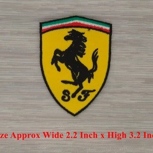 10 pcs Scuderia Ferrari F1 Team Racing Car Luxury Cars Embroidered Patches Iron or Sew For Back Jacket, Shirt, Bag, Hat, Jeans image 2