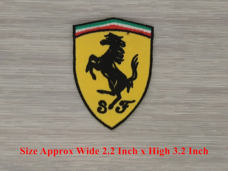 10 pcs Scuderia Ferrari F1 Team Racing Car Luxury Cars Embroidered Patches Iron or Sew For Back Jacket, Shirt, Bag, Hat, Jeans image 2