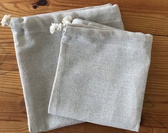 linen / cotton  storage  , produce bag - Natural, eco , reusable