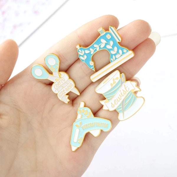 Sewing Enamel Pin Etsy
