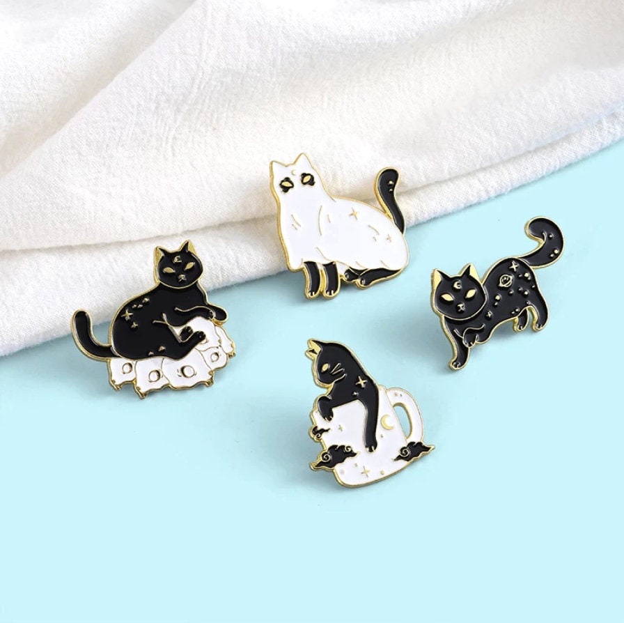 Mystical Spirit Cat Enamel Pins / Cute Enamel Pins / Lapel Pin - Etsy