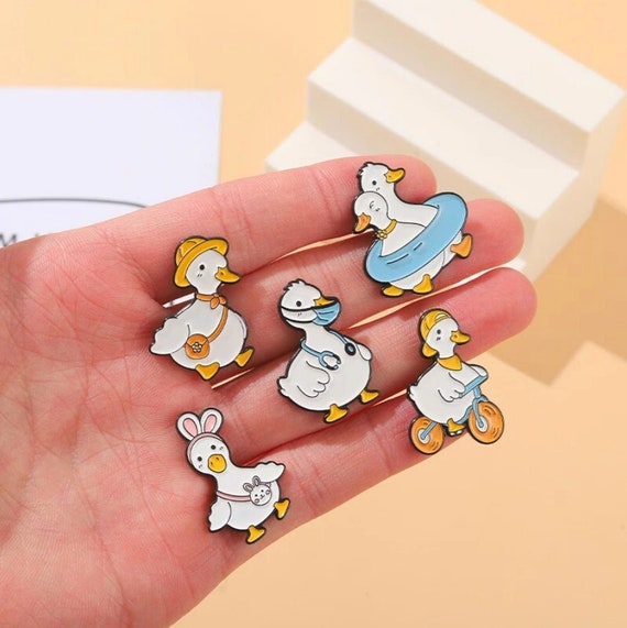 Cute Goose Enamel Pin / Cute Enamel Pins / Duck Lapel Pin / Duck