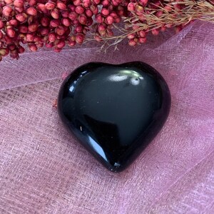 Black Obsidian Heart Crystal  Obsidian Heart Heart Healing Stone Metaphysical Obsidian Valentine Gift Heart Gift Obsidian Heart Love Gift