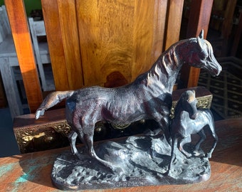 Vintage Bronze Horse Statue Horse figurine vintage bronze sculpture Art Deco Metal Horse Art Deco Metal Horse Statue