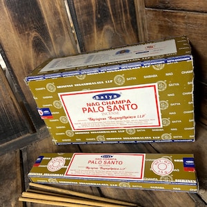 Satya Nag Champa Palo Santo Incense Agarbatti Sticks-Organic Incense For Aromatherapy, Purification, Meditation, Yoga 15 grams Each Box