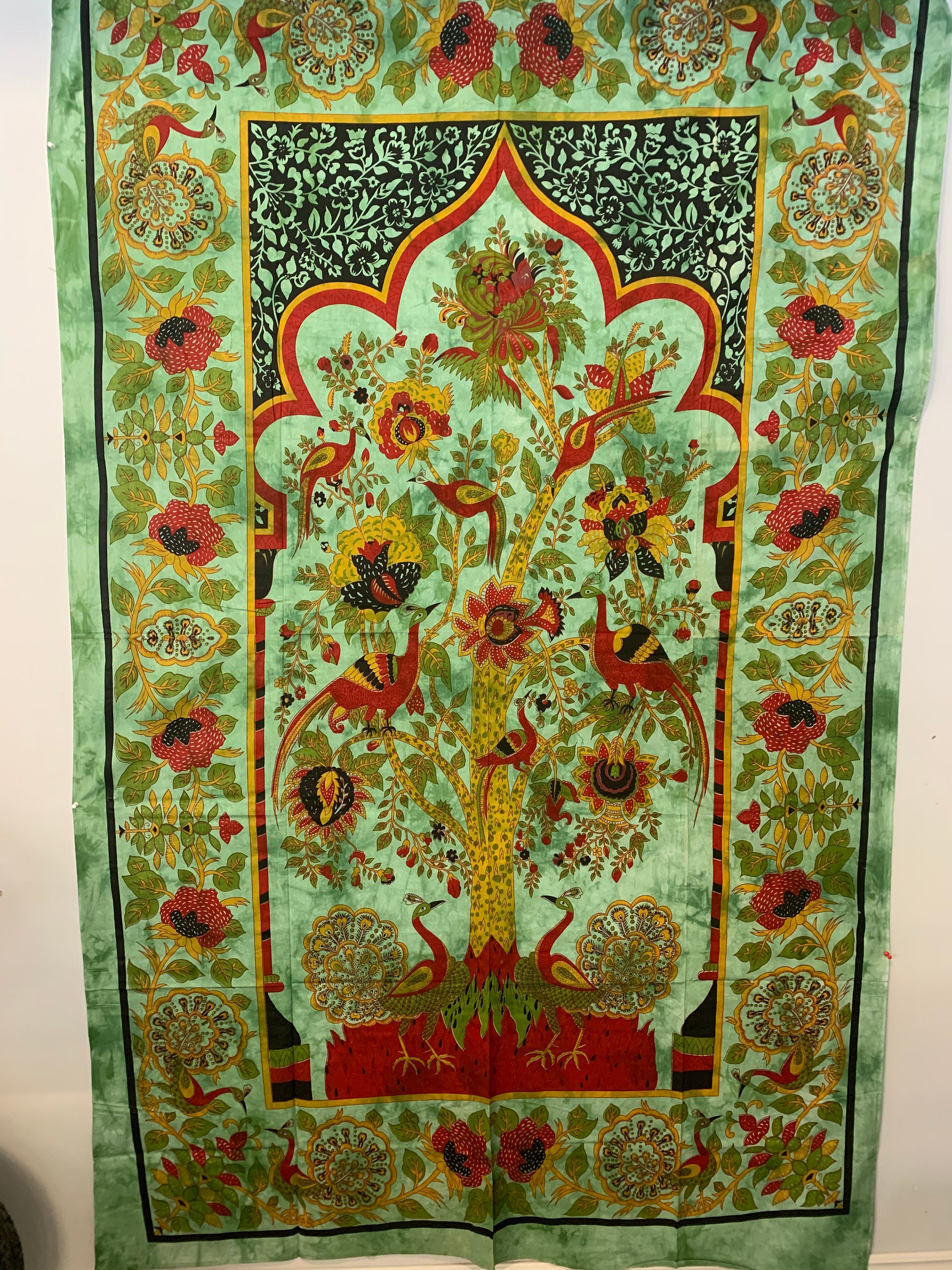 Tree of life Temple Tapestry/Batik Wall Hanging Beach Throw Table Cloth Tapesary Hanger Home Wall Decor Hippie Room Decor
