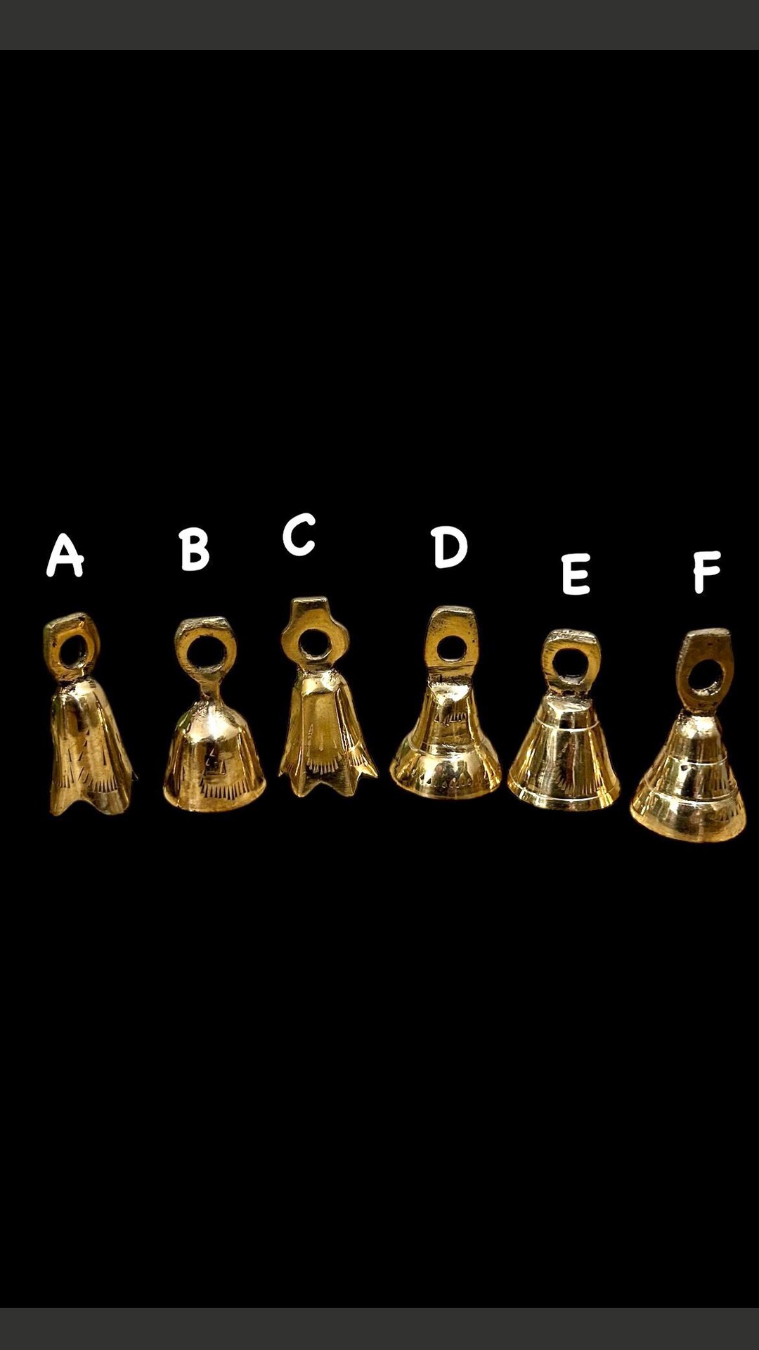 UTHCLO 5x Messing Ritual Glocken Set - Tibetische Altarglocken Für Meditation & Yoga