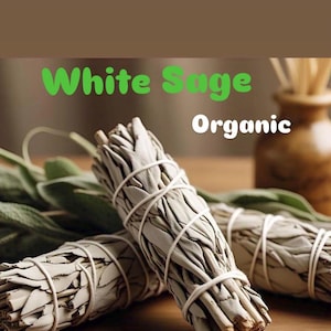 Organic Californian White Sage Wand Bundle 4&quot; - Purification, Smudging, Spiritual Growth, Protection, Meditation, Herbalism Spiritual Gift