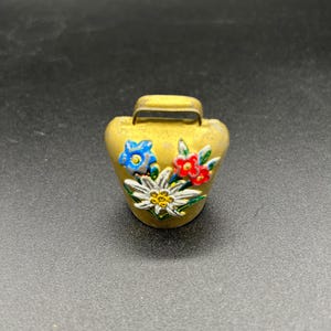 Vintage Solid Brass Altar Flowers Bell ,Cute Small  Bells Perfect For Spiritual Rituals, Meditation, Yoga , Altar Ceremonies 2 Inches
