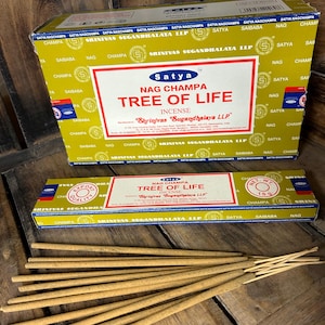 Satya Nag Champa Tree Of Life Incense Agarbatti Sticks-Organic Incense Promoting Aromatherapy, Balance,Harmony, Meditation 15 Grams Each Box