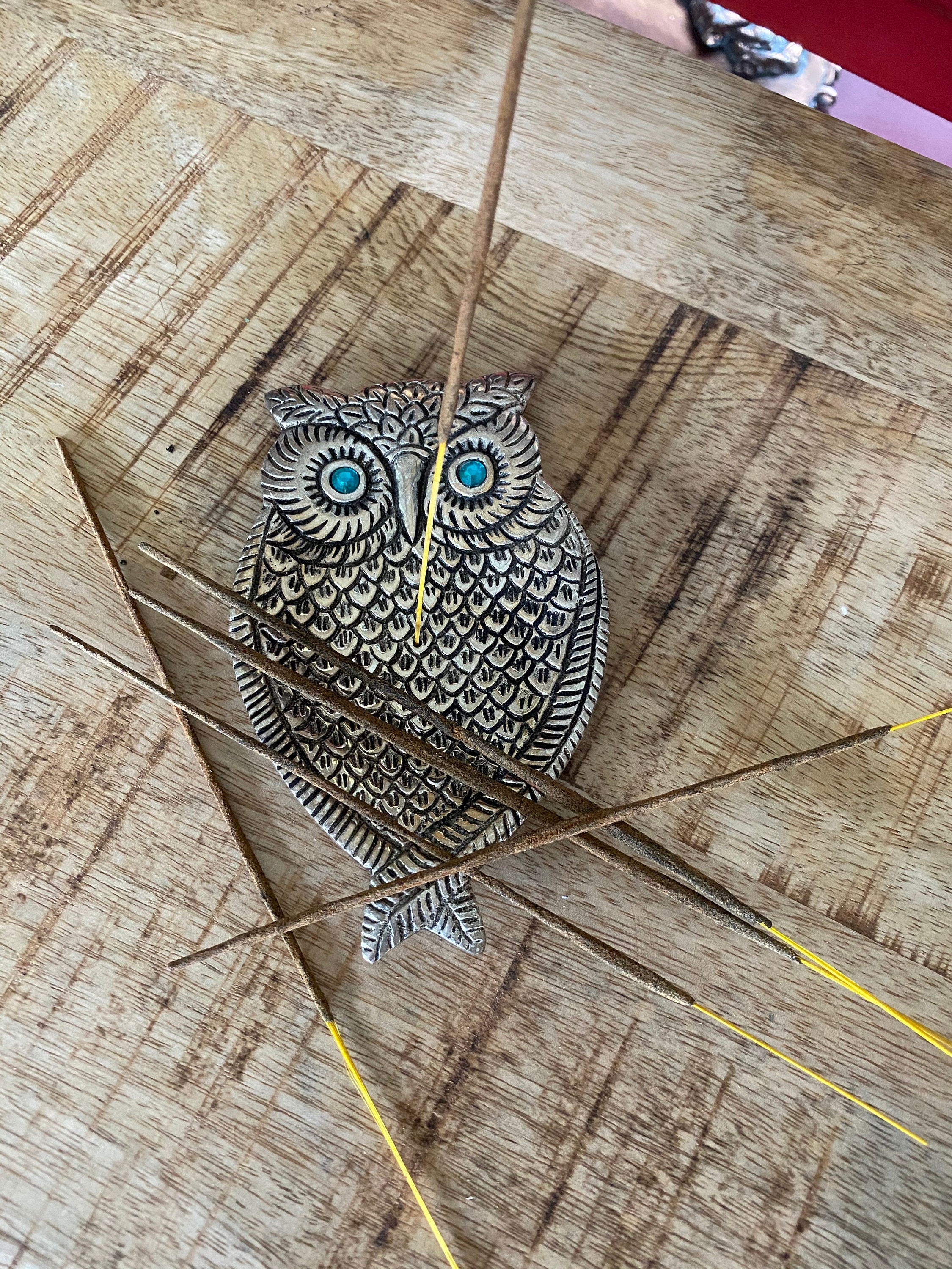Owl Incense Holder Mandala Incense Burner Unique Metal Etsy