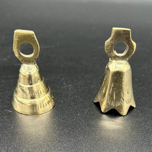Rare Vintage Solid Brass Altar Bells, Cute Small Bells Perfect For Spiritual Rituals, Meditation, Yoga , Altar Ceremonies 2 Inches