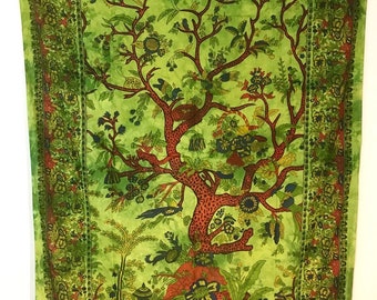 Tree of life - Tapestry/Batik 100% Organic Cotton  Tapestry/Batik Wall Hanging Bed Cover Table Cloth Versatile Tapestry