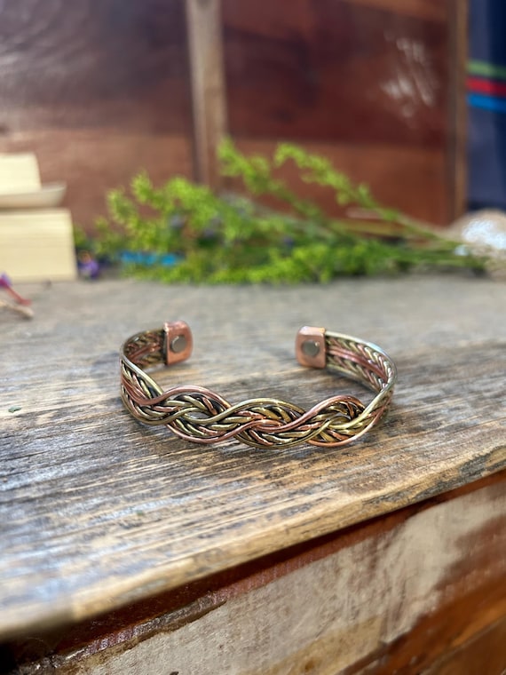 Copper Bracelets Three Metal Bangle Copper Indian Bracelet Best Sale