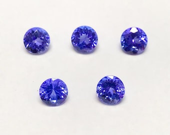 AAA Natural Tanzanite 2mm Round Faceted Cut Loose Gemstones, Tanzanite Round Cut Gemstone, Gemstones For Jewelry