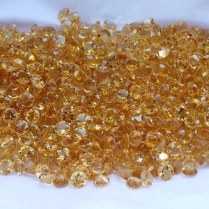 AAA Quality 4x4mm Natural Citrine Round Faceted Cut Loose Gemstones, Citrine Gemstones Lot, Citrine For Jewelry