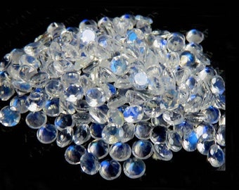 6mm AAA Quality Natural Rainbow Moonstone Round Faceted Cut Multi Fire Loose Gemstones, Rainbow Moonstone For Jewelry