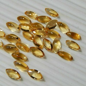 AAA Quality 3x6mm- 4x8mm- 5x10mm Natural Citrine Marquise Cabochon Loose Gemstones, Citrine Gemstones Lot, Gemstones For Craft