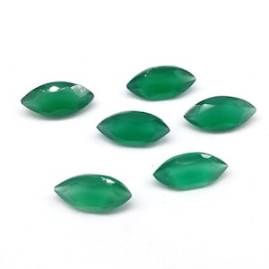 6x12mm-7x14mm verde natural lápida marquesa cortadas con cara piedras preciosas sueltas, piedras preciosas sueltas de ánix verde, piedras preciosas para joyería