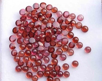 AAA Rhodolite Garnet Gemstones – Round Cabochon Loose Stones (2x2-3x3mm)