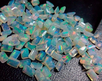 6x8mm-7x9mm-8x10mm Welo Ethiopian Opal Octagon Faceted Cut Loose Gemstones, Welo Ethiopian Opal For Jewelry