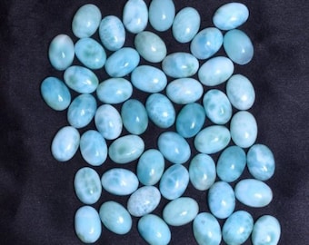 4x6MM-5x7MM Natural Larimar Oval Cabochon Loose Gemstones, Natural Larimar Loose Gemstones, Gemstones For Craft