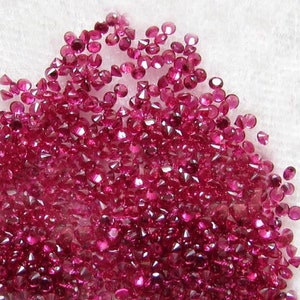 AAA Quality 2x2mm Natural Ruby Round Faceted Cut Loose Gemstones, Ruby Faceted Cut Gemstones, Ruby Gemstones