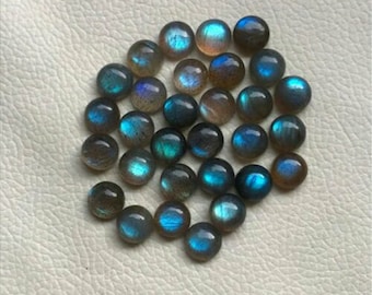 Natural Labradorite 2x2mm - 3x3mm Round Cabochon Loose Gemstones, Labradorite Loose Gemstones, Gemstones For Jewelry