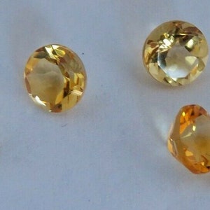 AAA Quality 7x7 mm Natural Citrine Round Faceted Cut Loose Gemstones, Citrine Gemstones Lot, Citrine For Jewelry