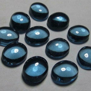 3x5 mm AAA Quality London Blue Topaz Oval Cabochon Loose Gemstones, London Blue Topaz Gemstones Lot, Gemstones For Jewelry