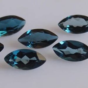 AAA Quality 6x12 mm London Blue Topaz Marquise Cut Faceted Loose Gemstones, London Blue Topaz Gemstones Lot, Gemstones For Jewelry