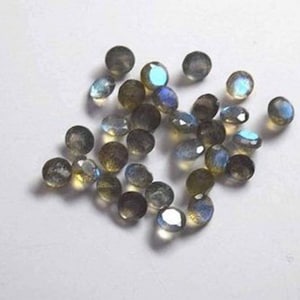 AAA Quality Natural Labradorite 2x2mm - 3x3mm - 4x4mm Round Faceted Cut Loose Gemstones, Labradorite Loose Gemstones, Gemstones For Jewelry