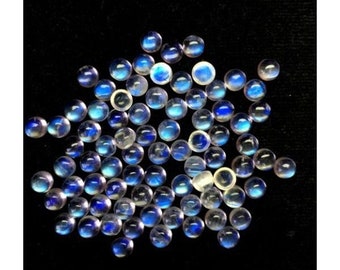 2x2mm Natural Rainbow Moonstone Round Cabochon Loose Gemstones Rainbow Moonstone Round Cabochon Gemstones