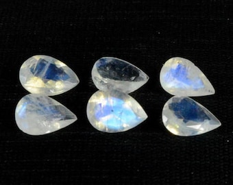 8x12mm,9x13mm,10x14mm,12x16mm,13x18mm Natural Rainbow Moonstone Pear Faceted Cut Multi Fire Loose Gemstones, Rainbow Moonstone Gemstones