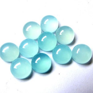 12x12mm- 13x13mm- 14x14- 15x15mm Aqua Chalcedony Round Cabochon Loose Gemstones, Aqua Chalcedony Round Cabochons, Gemstones For Jewelry