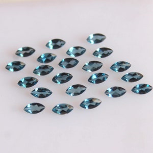 AAA Quality 2x4 mm London Blue Topaz Marquise Cut Faceted Loose Gemstones, London Blue Topaz Gemstones Lot, Gemstones For Jewelry
