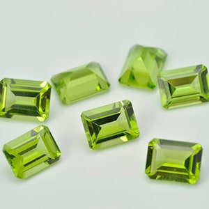 AAA Kwaliteit 7x9mm Tot 8x10mm Natural Peridot Octagon Faceted Cut Gekalibreerde Losse Edelstenen, Peridot Edelstenen Lot