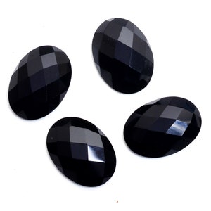 10x14mm-12x16mm-13x18mm15x20mmmm Natural Black Onyx Oval Rose Cut Loose Gemstones, Black Onyx Loose Gemstones, Gemstones For Jewelry