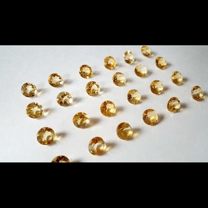 AAA Quality 10x10 mm Natural Citrine Round Faceted Cut Loose Gemstones, Citrine Gemstones Lot, Citrine For Jewelry