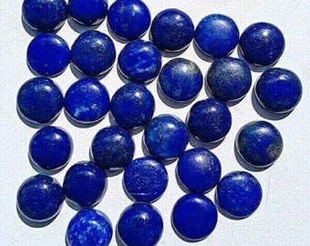 Natural Lapis Lazuli 3X3mm To 10X10mm Round Cabochon Loose Gemstone 